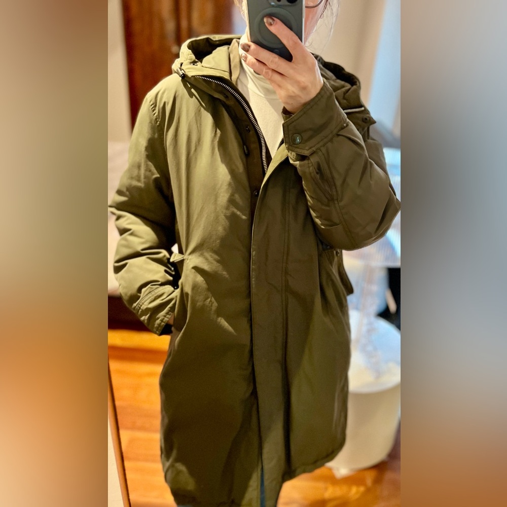 RAG & BONE  Bullet Olive Green Parka/Anorak Down Filled Jacket - Picture 10 of 13